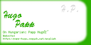 hugo papp business card